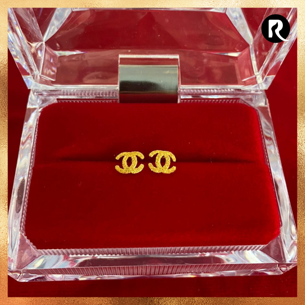 Giwang Emas 24 karat asli 99% Custom Model Channel