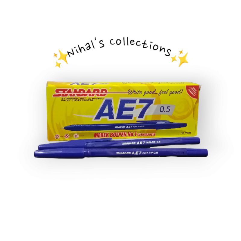 

GROSIR Pulpen Standard Biru (Bolpoin Standard) - Pulpen Standard AE 7 - Pulpen Murah Standard - Grosir Pulpen Murah
