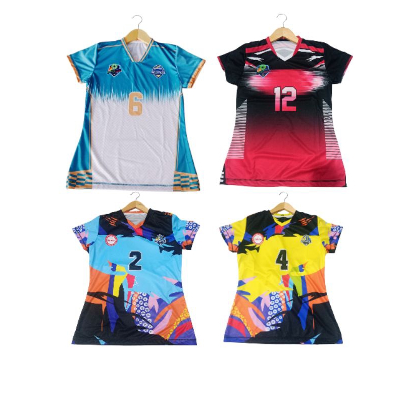 Baju Voli  Wanita Jersey Voli Pull Printing Kaos Proliga Baju Bola