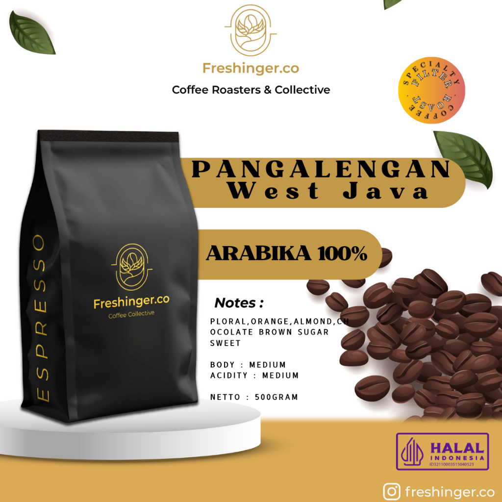 

Biji Kopi Arabika Espresso Roast Origin Pangalengan West Java 500gram