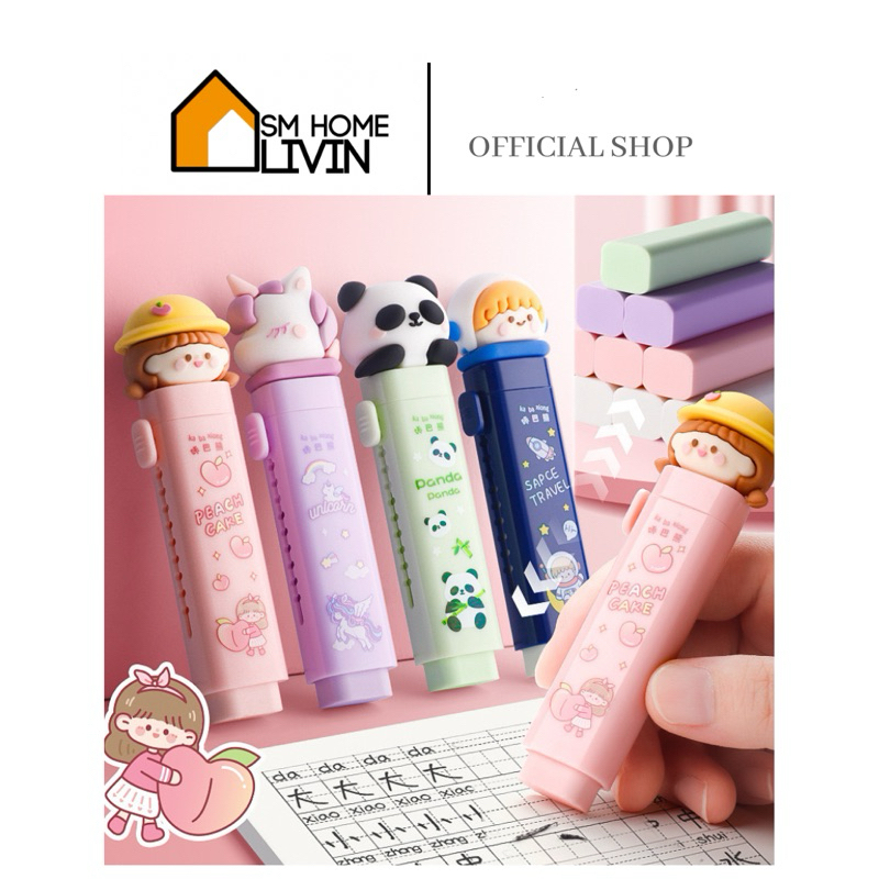 

SM HOME- PENGHAPUS ERASER LUCU SUPER MURAH UNICORN PANDA ASTRONOT DENGAN CASE 3D
