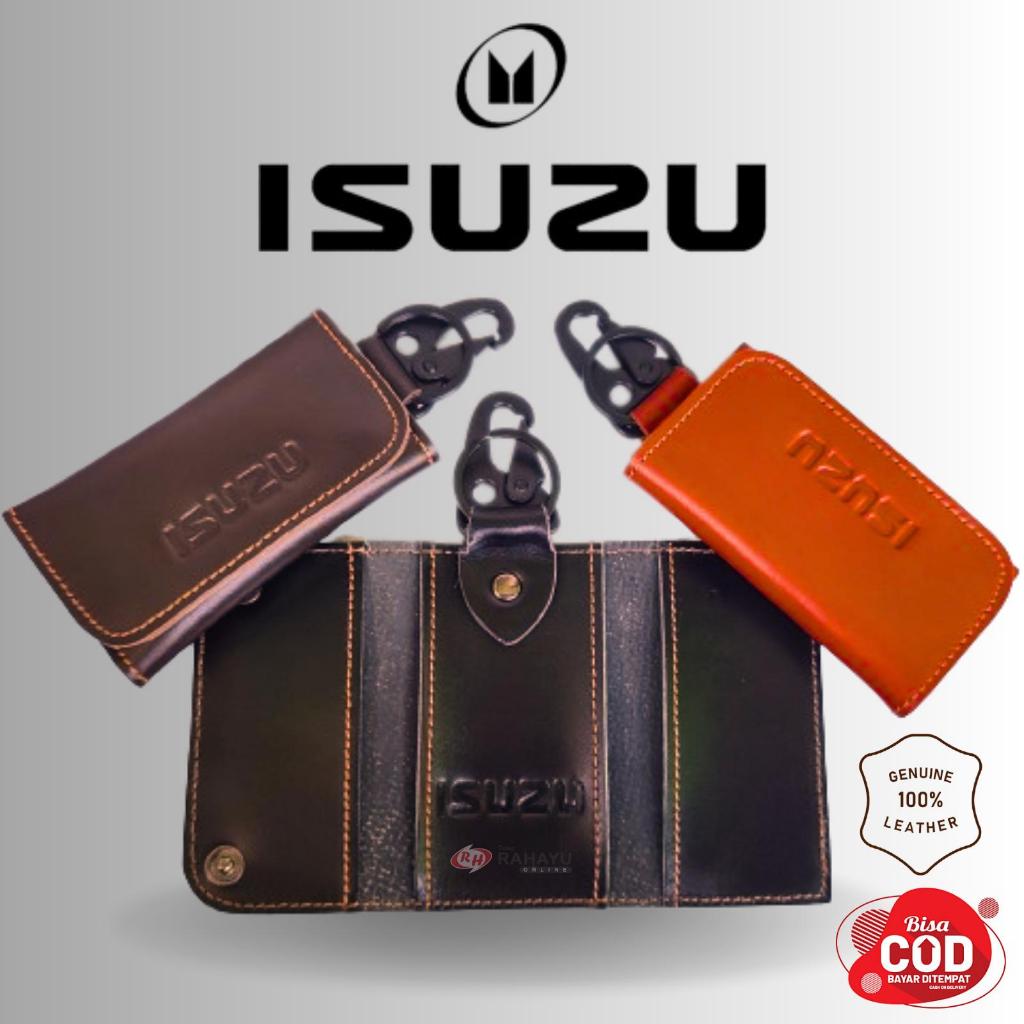 DOMPET STNK KUNCI MOBIL ISUZU DOBLE EMBOS KULIT SAPI ASLI