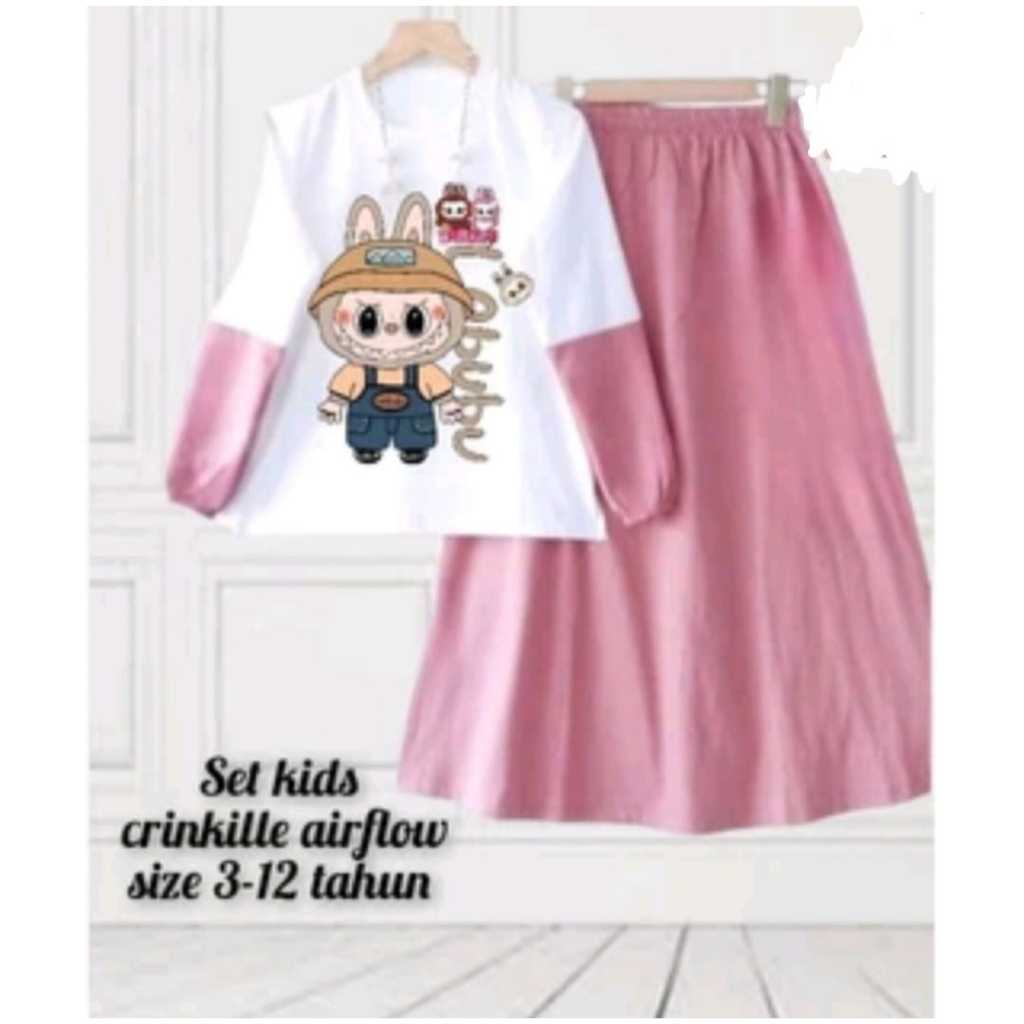 Oneset Muslim Cewek Basju Celana 2In1 Onset 3 4 5 Tahun Swetelaan Idhul Fitri Swtelan Rompi Remaja S