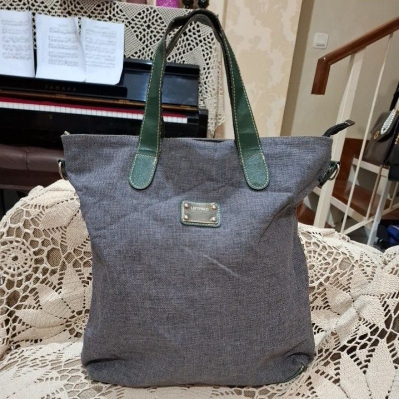 LEFTFIELD TOTE DENIM BAG ORIGINAL PRELOVED VGC