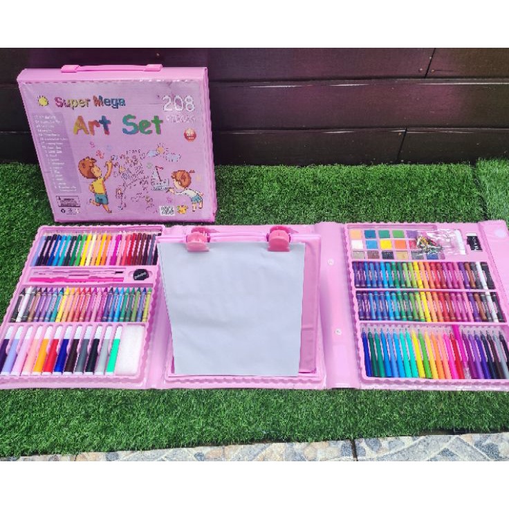 

Super Hemat super mega art set isi 28 pcs crayon set menggambar viral