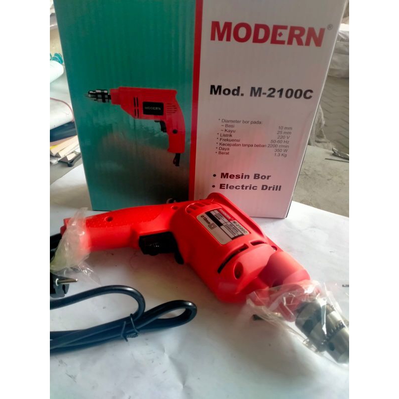 BOR LISTRIK 10mm BOLAK BALIK/ BOR LISTRIK BOLAK BALIK/MODERN M-2100C/ MODERN M2100C