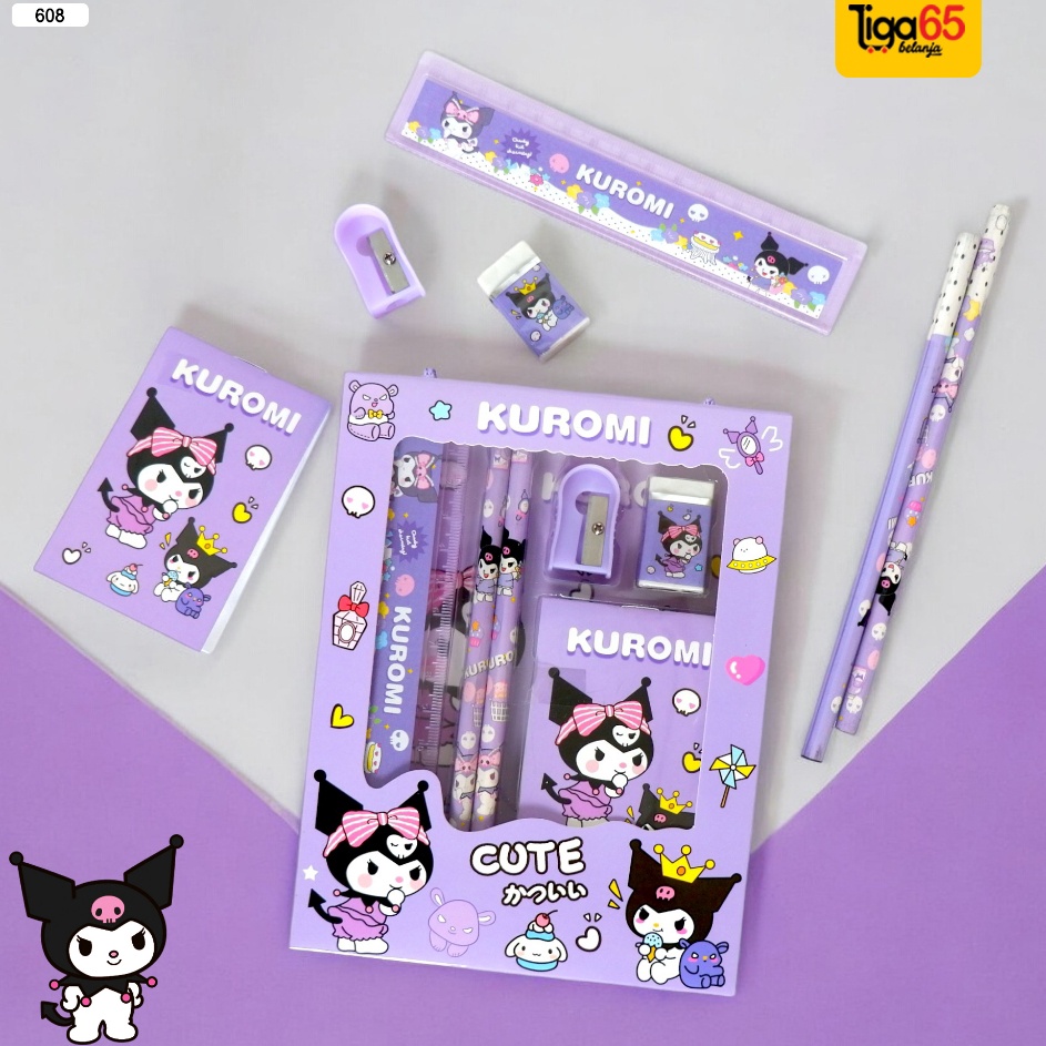 

Ready Menarik 365 Pensil Set Paket Alat Tulis Tempat Pensil Sekolah Lucu Kuromi 68 Stationery Set Souvenir Ulang Tahun Anak