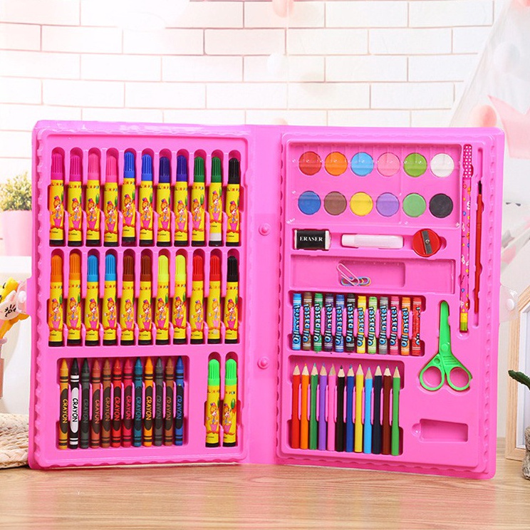 

Super Promosi Crayon Set Isi 86 Pensil Warna Cat Air Alat Lukis Karakter Stationary Color Pencil