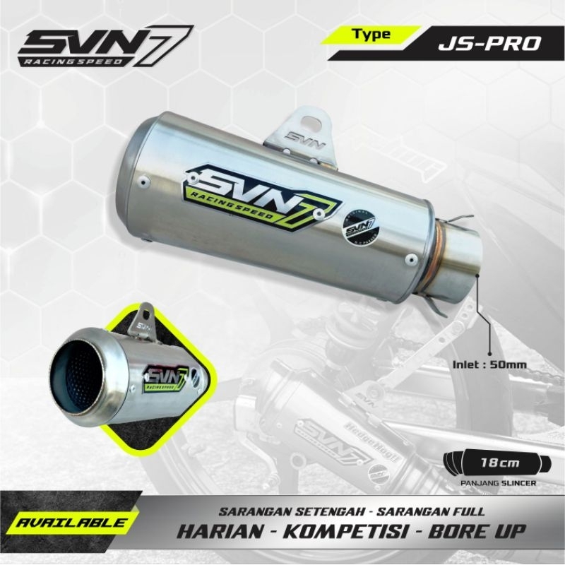 Slincer knalpot racing slenser inlet 50 silincer kompetisi spek hatian boreup type JS Pro Titan buka