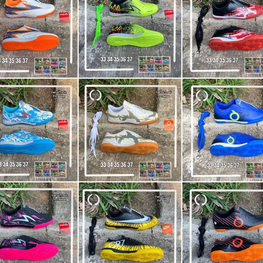 Murah Pilihan Sepatu Futsal Anak Junior Ukuran 33 34 35 36 37 Sepatu Futsal Anak SD SMP Lokal