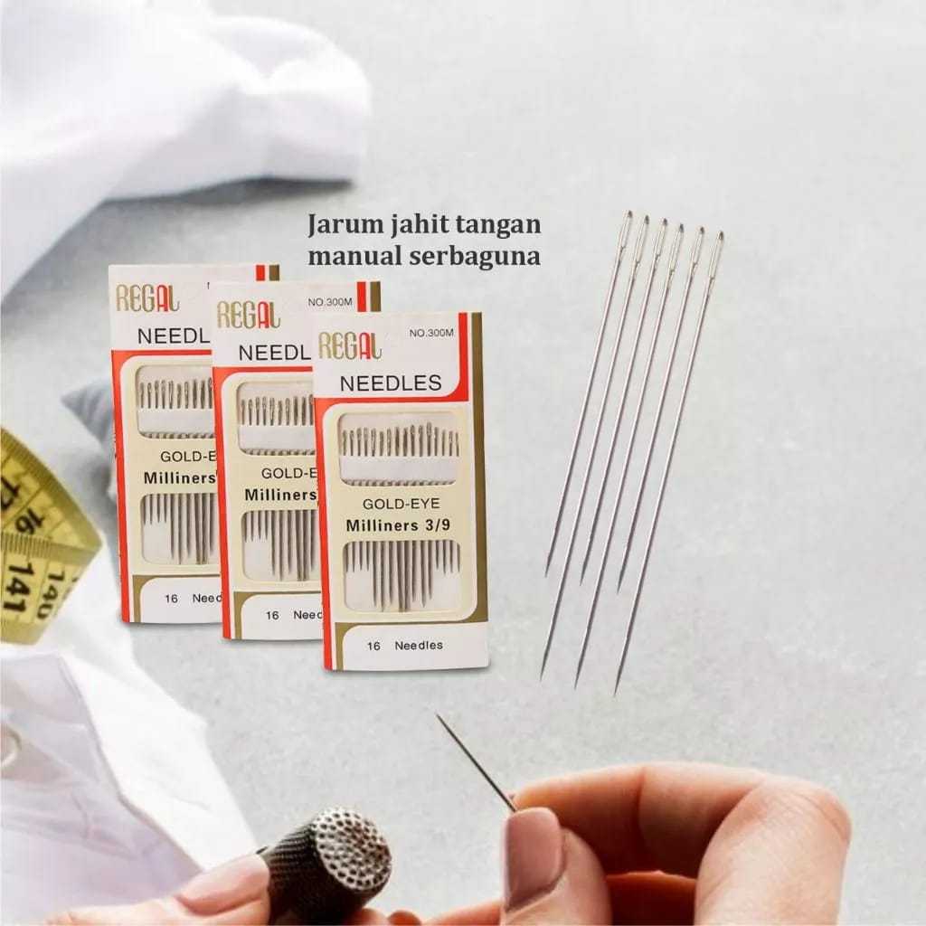 Jarum Benang Jahit Manual Isi 15 / Jarum Jahit Tangan / Jarum Sulam / Jarum Jahit Set Praktis