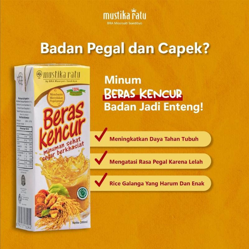 

minuman beras kencur 200 ml mustika ratu