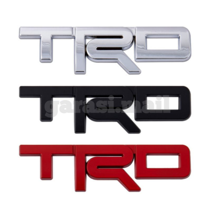 Emblem Badge Body TRD Latin Bahan Besi Timbul 3D Sticker Stiker Tulisan Logo Bodi Dekorasi Lambang T