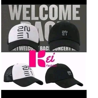 TOPI BASEBALL CAP TRUCKER 2NE1 MERCH WELCOME BACK TOUR CONCERT BLACKJACK