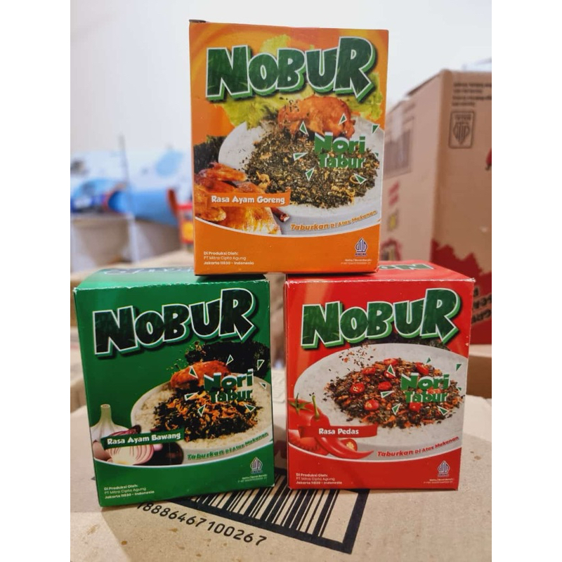

NOBUR (NORI TABUR) PERBOX ISI 12PCS @4GR