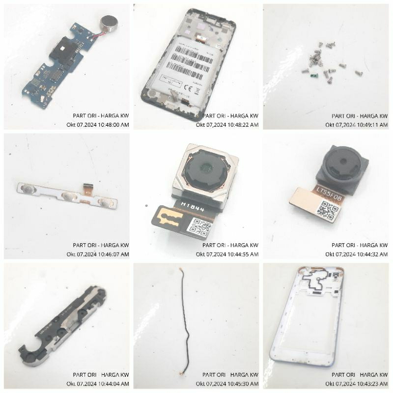 PART LENOVO L18081 - (A5s)  - KAMERA DEPAN-BELAKANG/ BACKDOOR/FRAME LCD/ SPEAKER EARPIECE-BUZZER/PLA