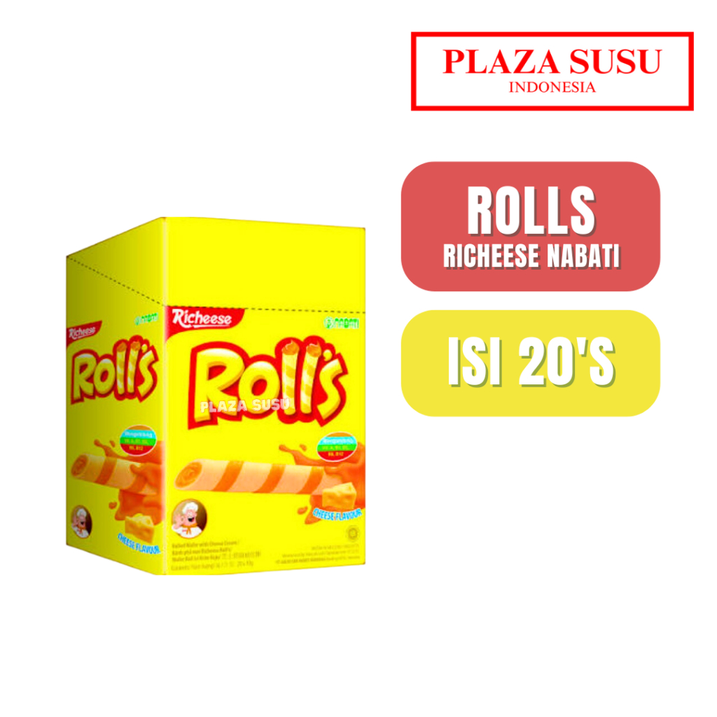 

WAFER NABATI RICHEESE ROLLS 20 SACHETS PER KOTAK