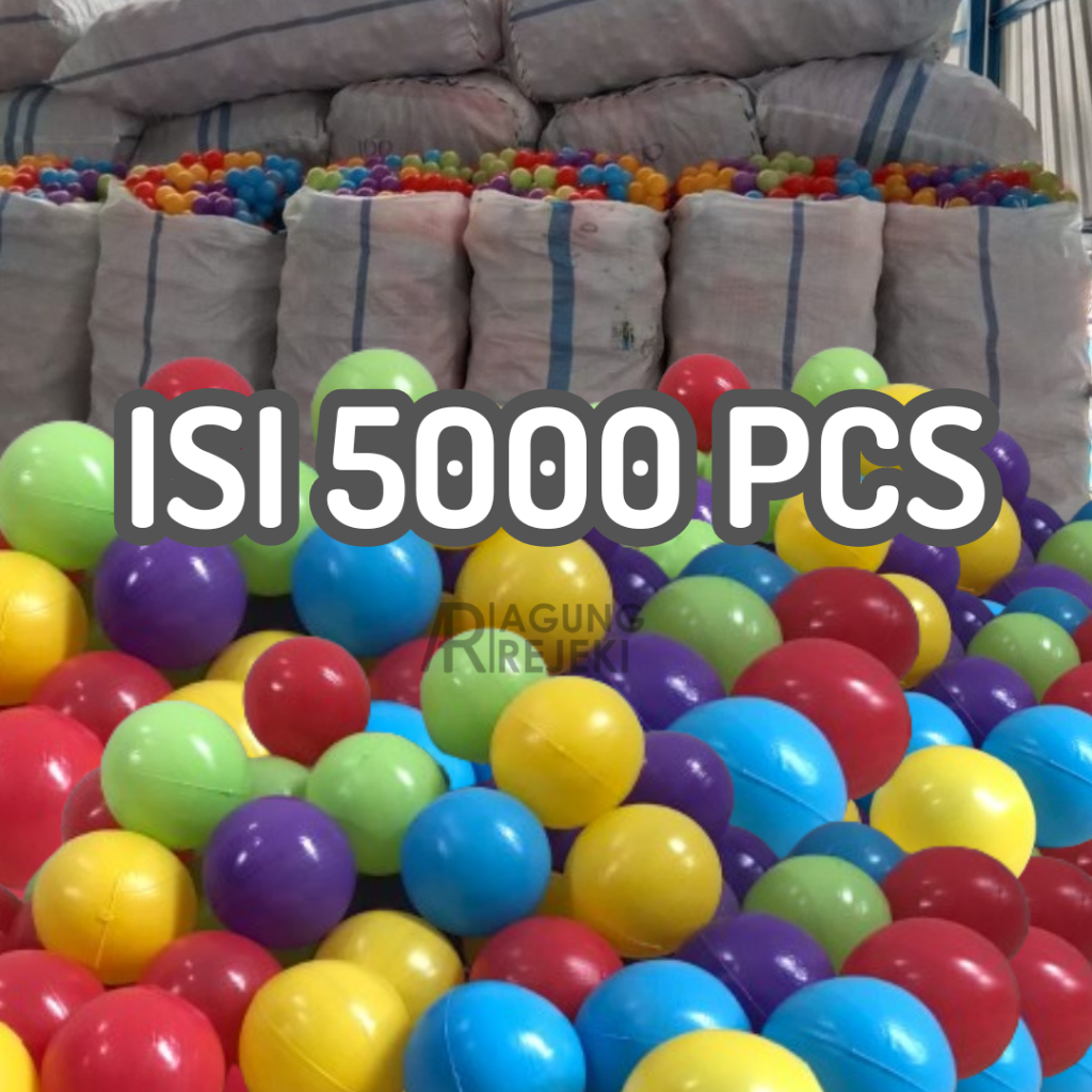 MURAH Paket Mandi Bola Warna Warni isi 5000 pcs SNI Mainan Anak Bola Kecil Bahan Tebal Murah