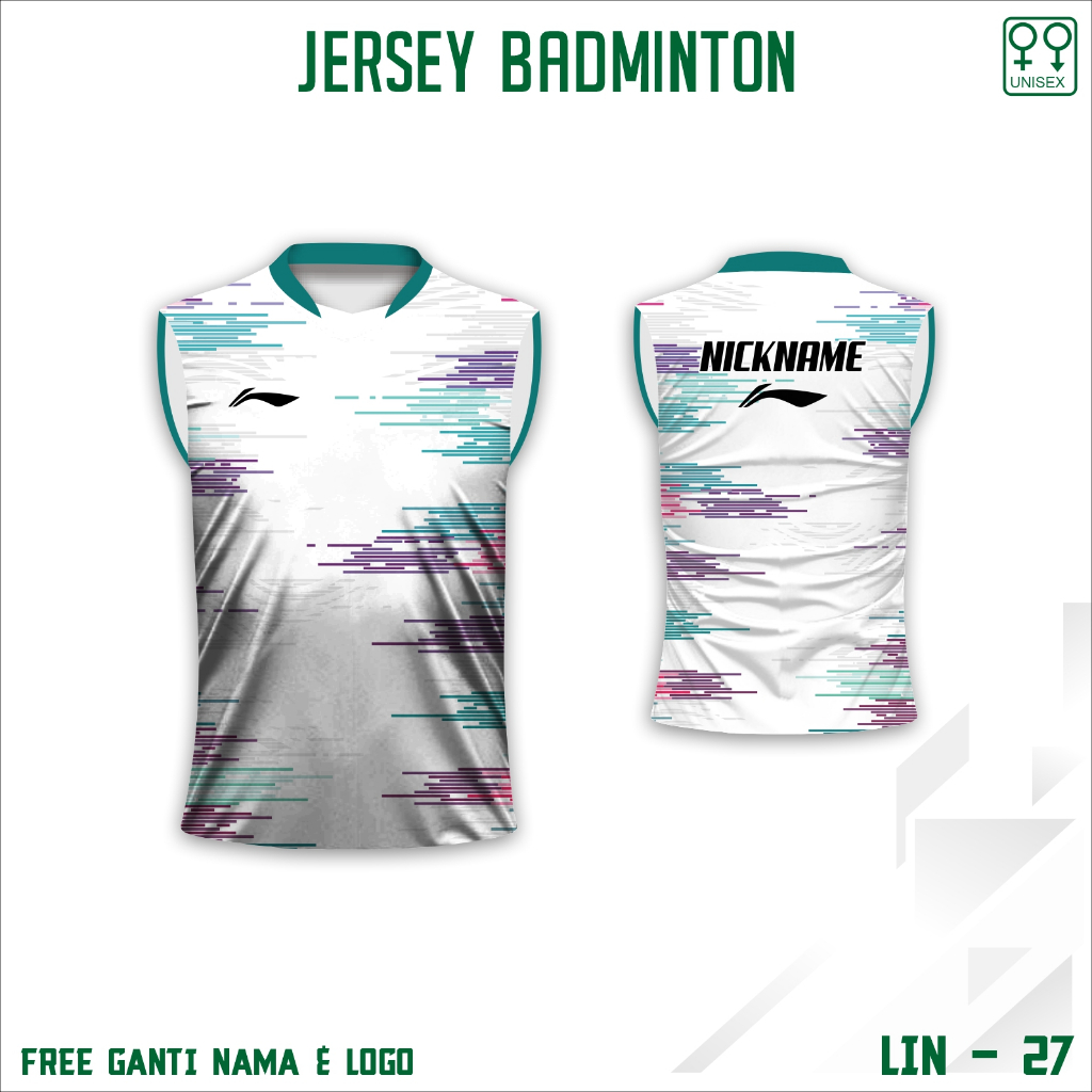 Jersey singlet kaos bulu tangkis baju badminton lining terbaru