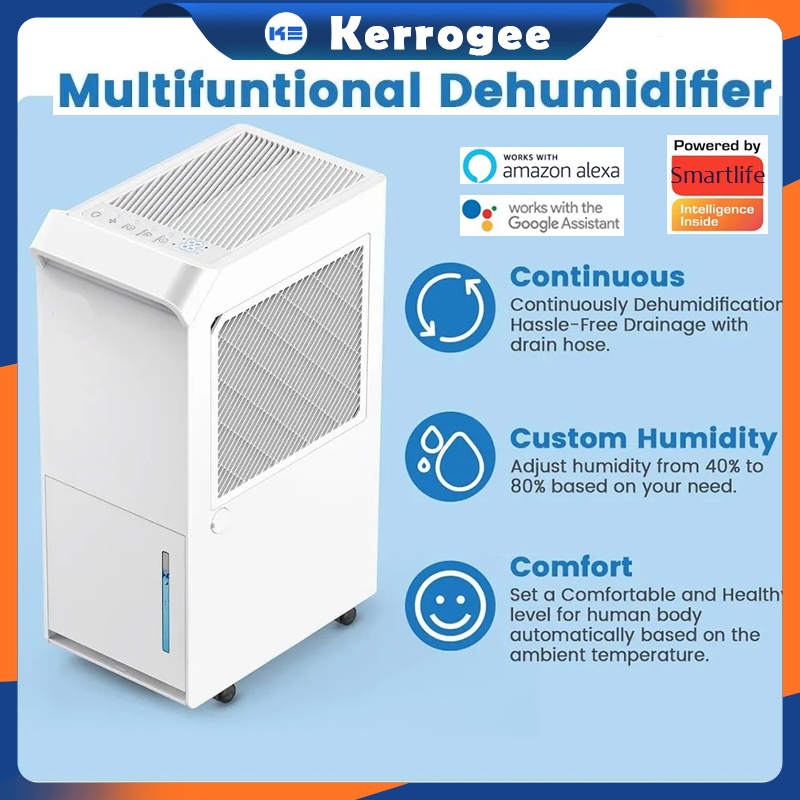 TUYA APP ControlSmart Dehumidifier 30L Air Dryer 2 In 1 Air Purifier Portabel Dehumidifier Serap Air