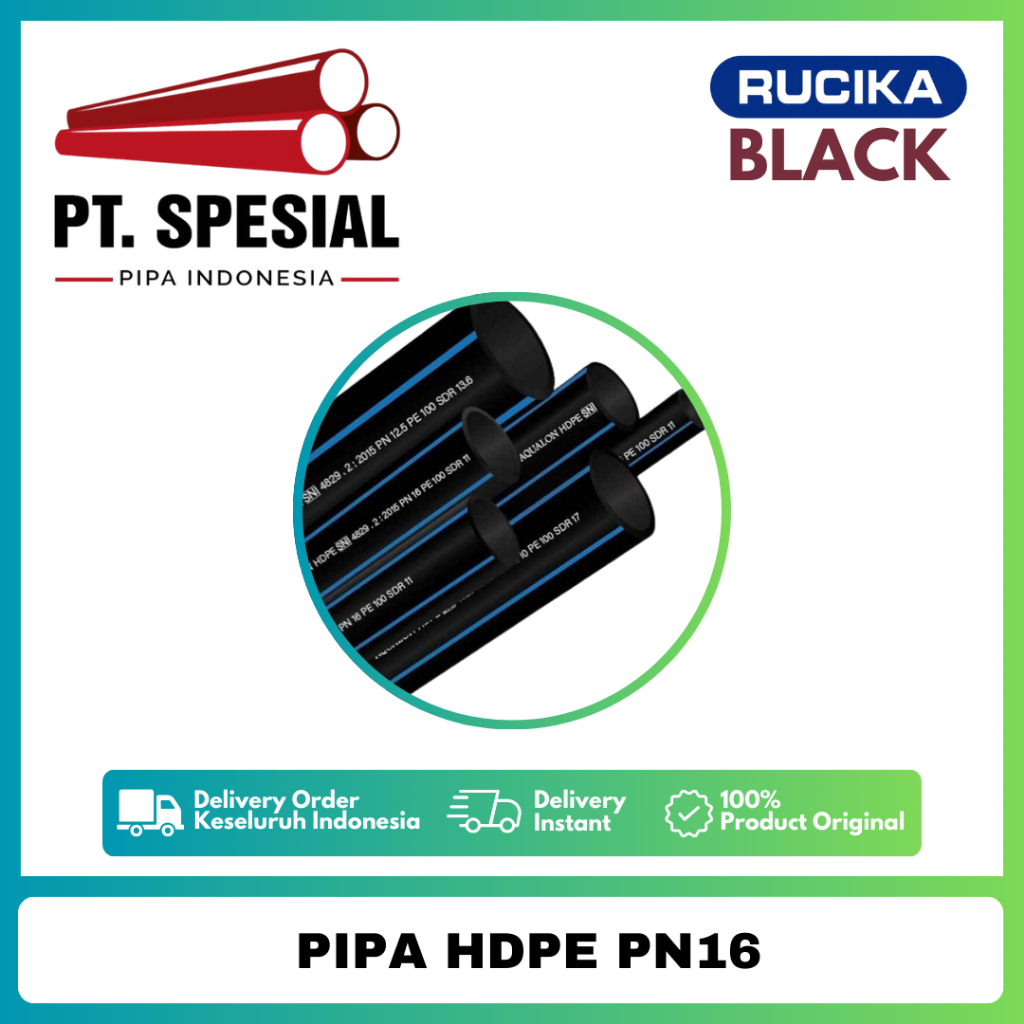 Pipa HDPE PN16 Rucika Roll 50 Meter - Per Roll - 06