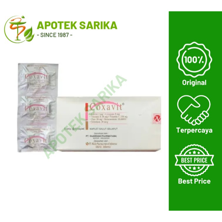 Coxavit Strip isi 6 Tablet -  Suplemen Vitamin Antioksidan & Meningkatkan Kesuburan Pria