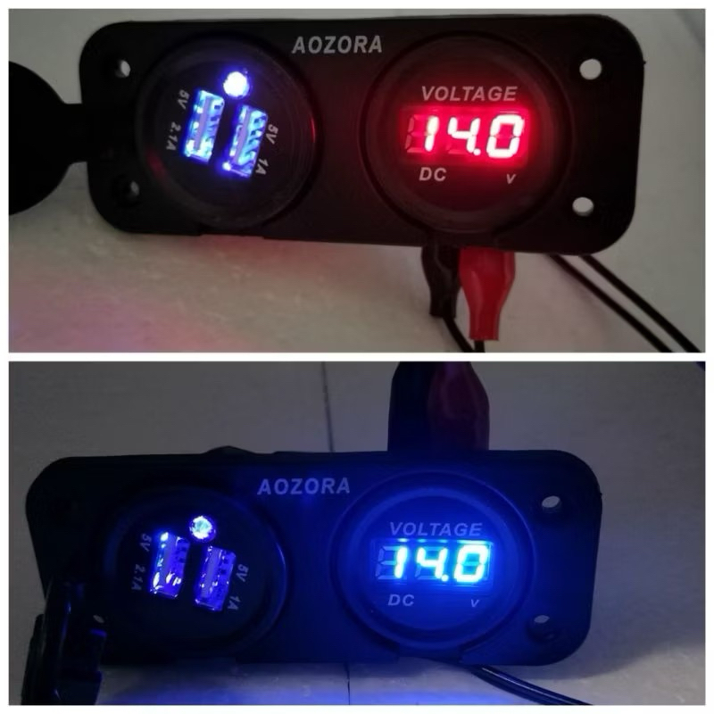 Voltmeter + charger hp nmax double usb