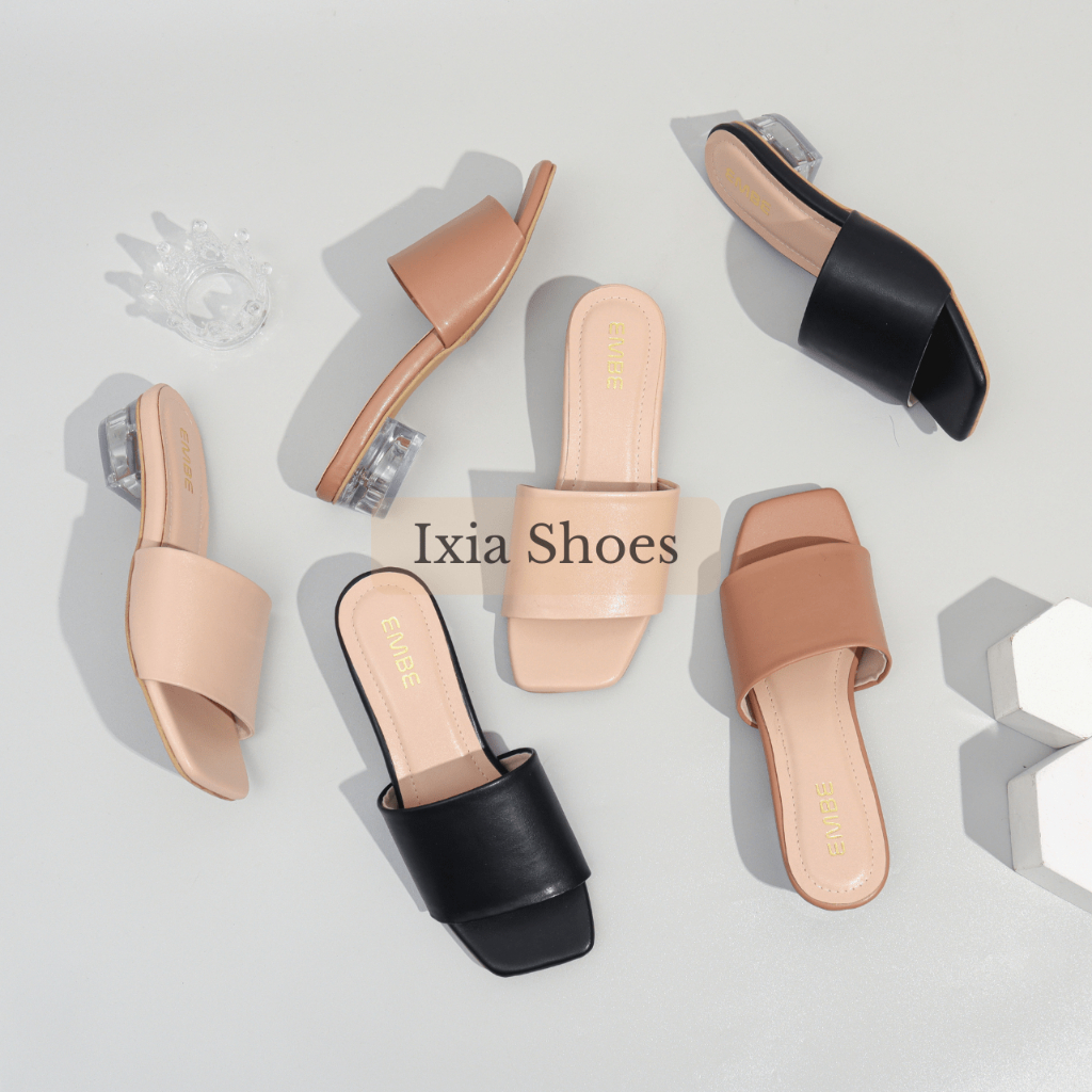 IXIA Genia Sandal heels Kaca Wanita Hak 3 cm