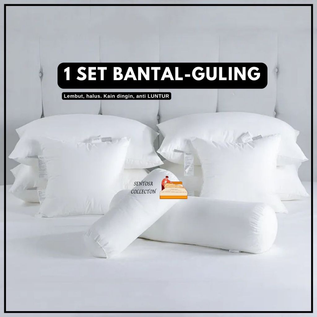 TAMBAHAN Sarung Bantal Guling Polos/Motif Ukuran 50x70cm Kain Katun Jepang