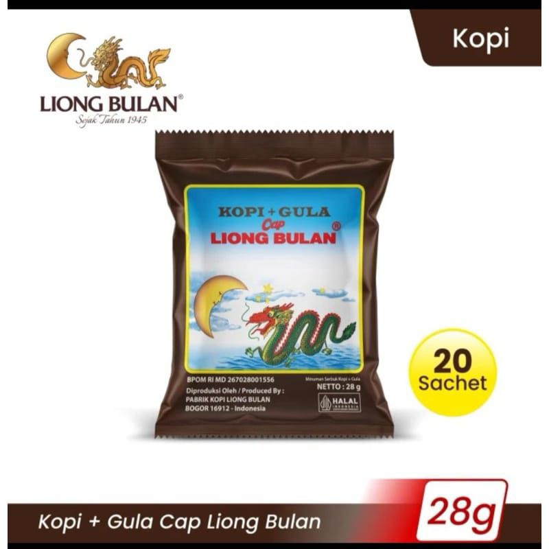 

kopi liong+gula 1pak 20pcs