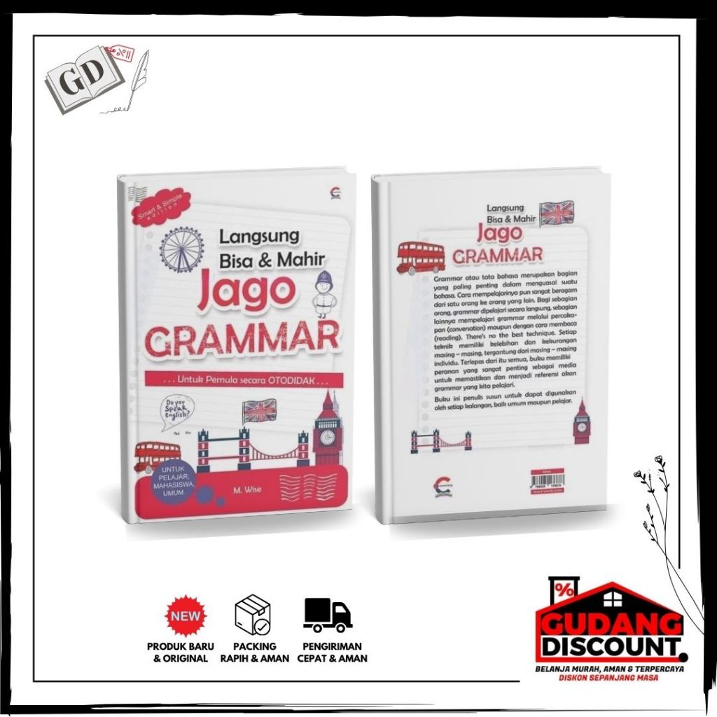 GD/Buku Bahasa Inggris Langsung Bisa & Mahir Jago Grammar Untuk Pemula secara Otodidak