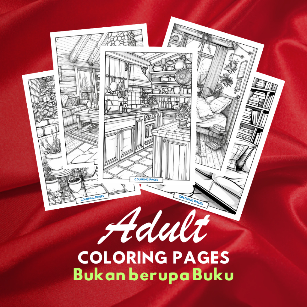 

DW01 Kertas Mewarnai Dewasa - Desain Indah Penghilang Stres & Relaksasi, Terapi Warna Anti Stres