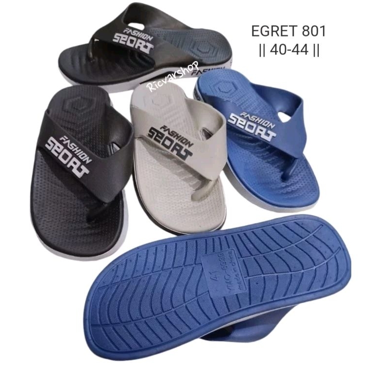 Sandal Jepit Karet EGRET 801 (40-44)/Sandal Jepit Pria/Sandal Karet Pria/Sandal Pria/Sandal Karet/Sa
