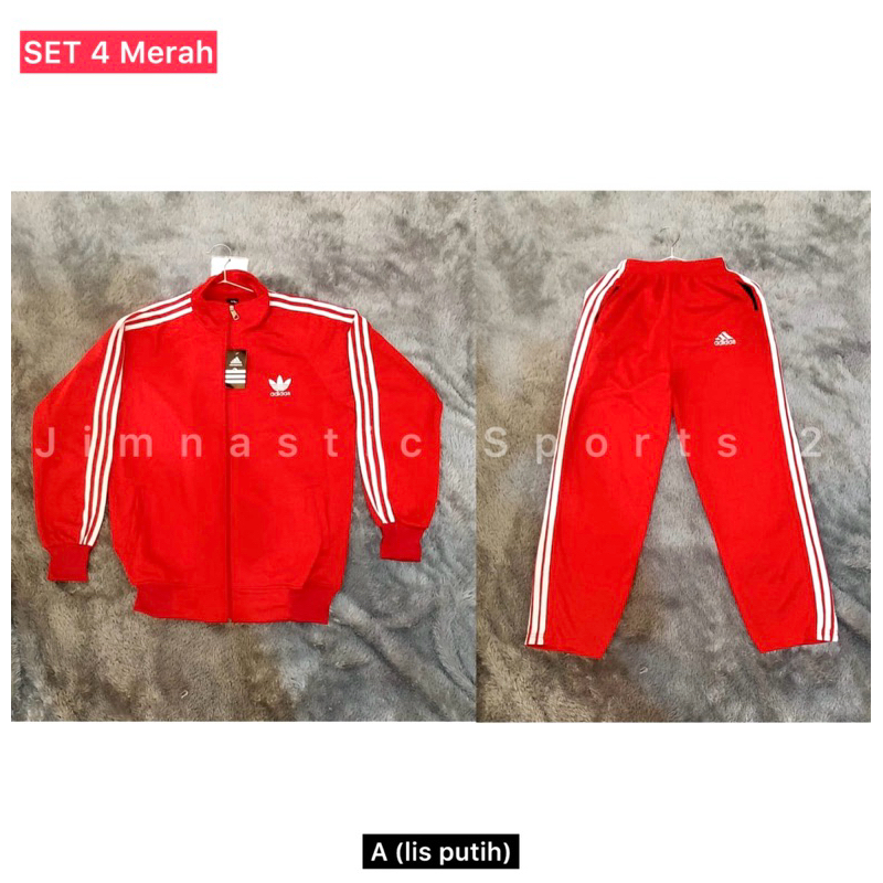 SET 4 Merah cpy Tracktop One Set cowo cewe / Tracktop Adidas CowoCewe / tracktop outdoor / tracktop 