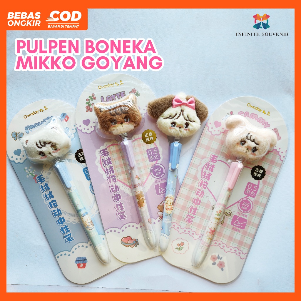 

Pulpen Mikko Goyang / Ballpoint Boneka Bear STOCK READY