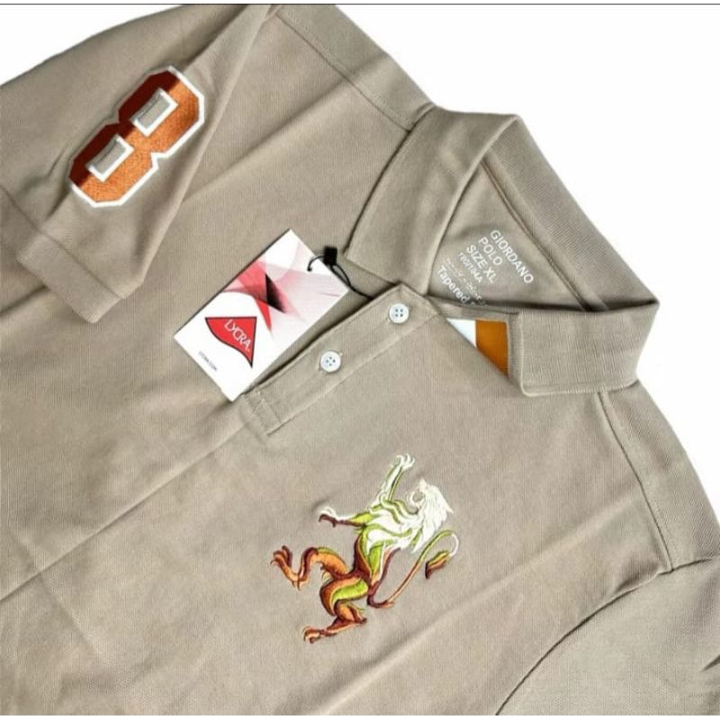 Kaos Kerah bordir lengan pendek pria / Kaos kerah pria katun / Kaos Bordir lengan pendek