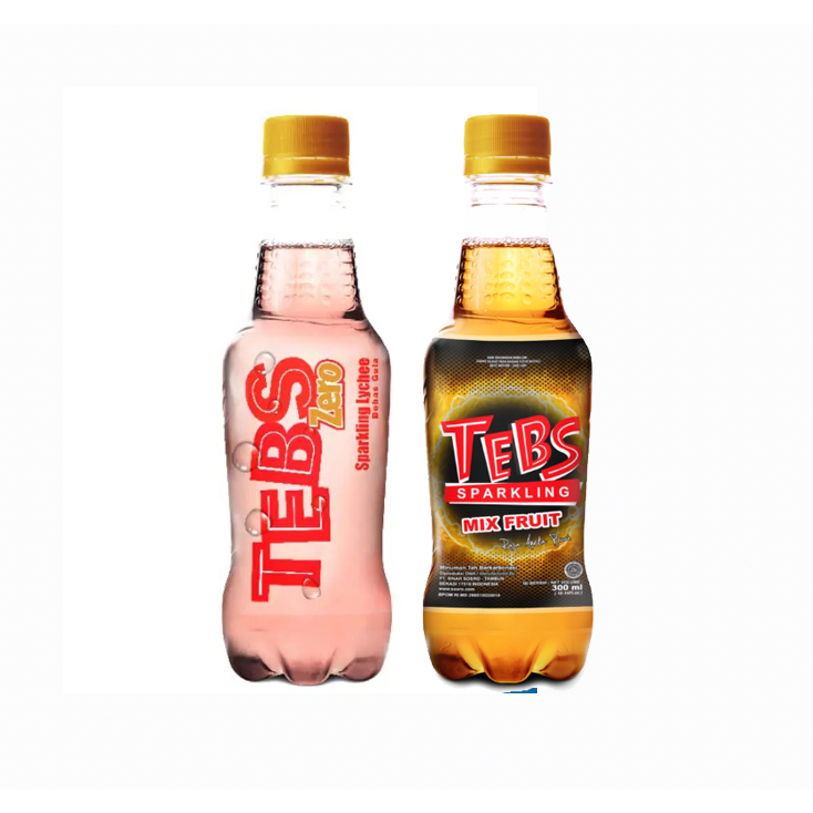 

Tebs Minuman Teh Tea Sparkling Soda Botol 300ml - Mix Fruit / Zero