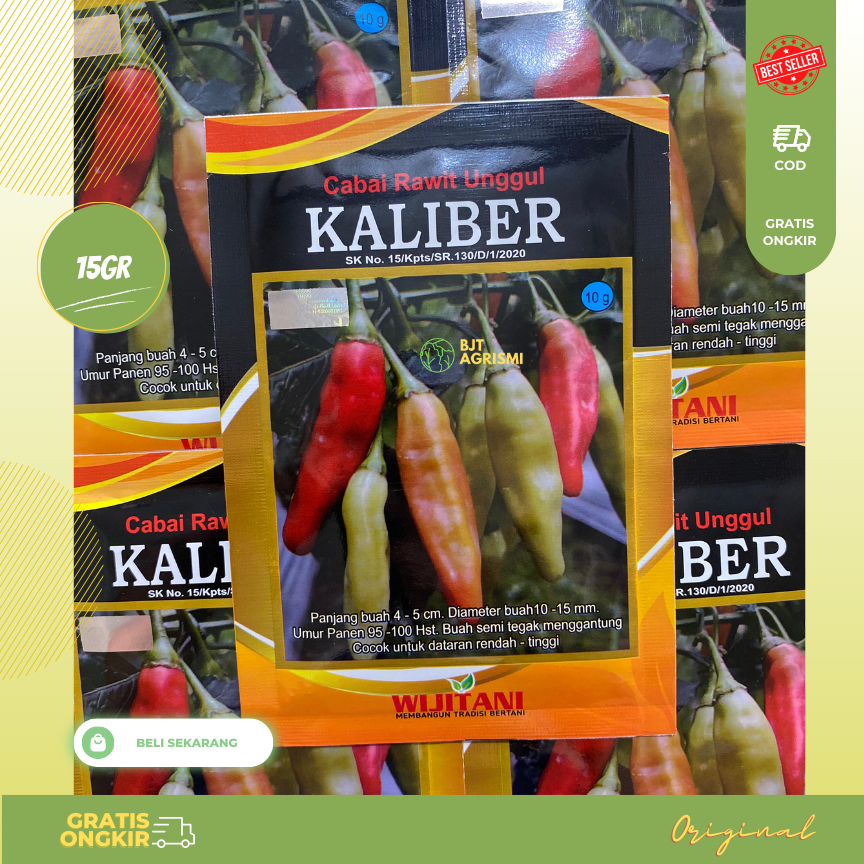 Benih cabe Kaliber 10 gram benih cabai rawit unggul kaliber wijitani cabe setan