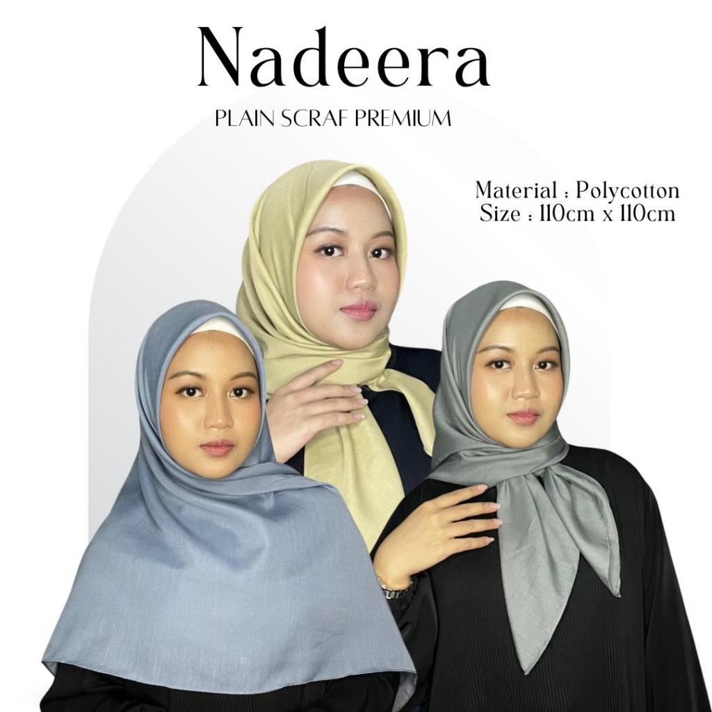 Nadeera Hijab -  Polly Cotton (Hijab Polos Segiempat Polly Cotton)