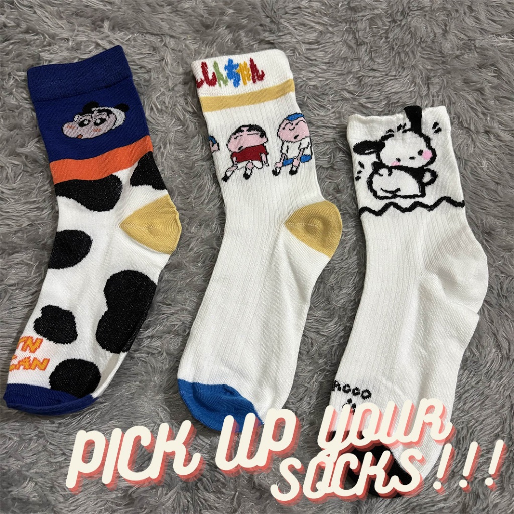 PKK SS0088 SS0089 CS0031 Kaos Kaki Pria/Wanita Crayon Shinchan Characters/Collections