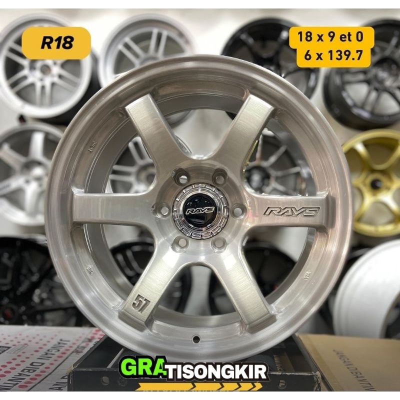 velg mobil racing R18 RAYS 57 velg mobil ring 18 velg racing mobil import termurah berkualitas ring 