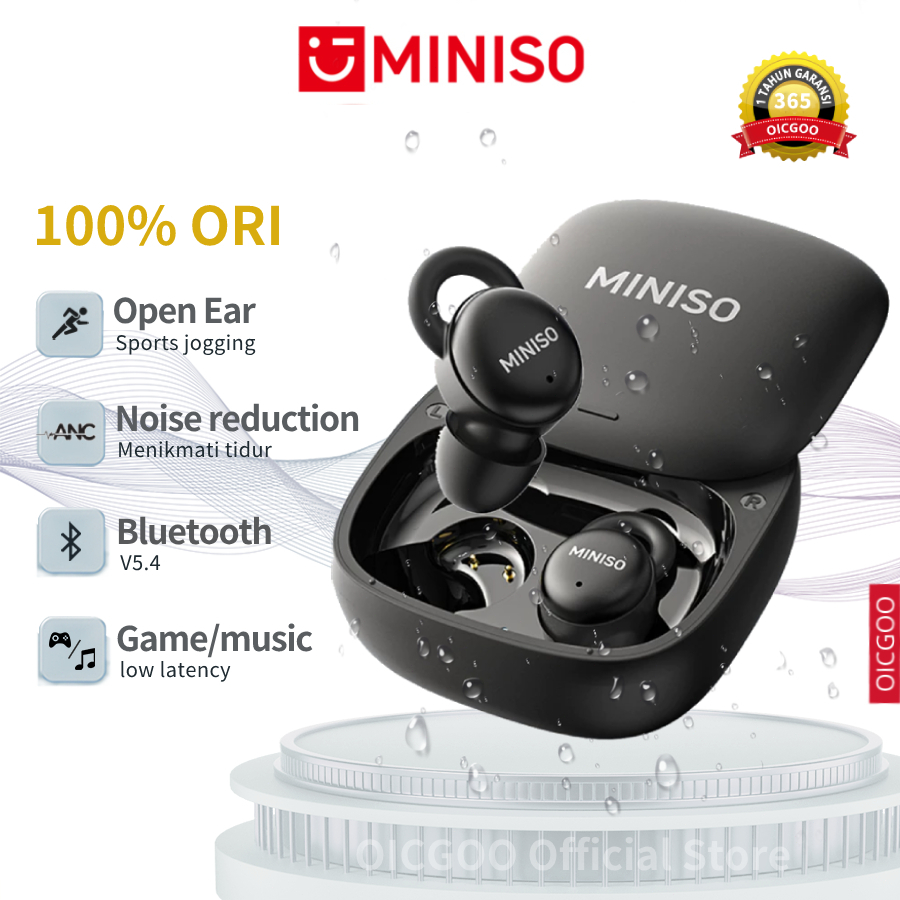 Original Miniso X10 True Wireless Earphone Mini In-Ear Sleep Earbuds Headset Tidur Bluetooth 5.4 HIF