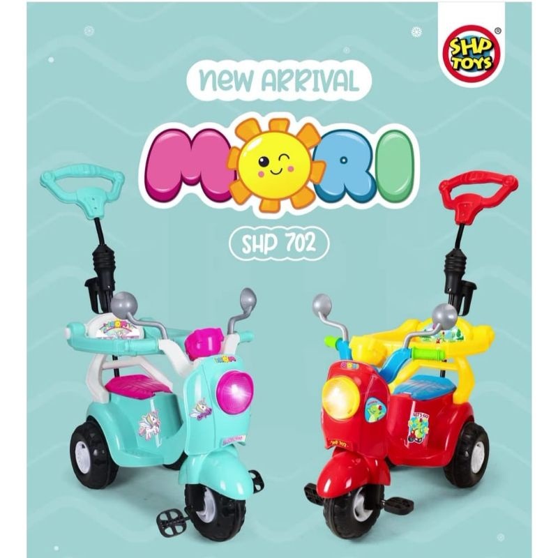 Sepeda Roda Tiga Mori 702 Sepeda Anak Sepeda Dorong Roda Tiga SHP Mori 702