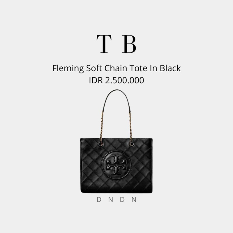 Fleming Soft Chain Tote In Black