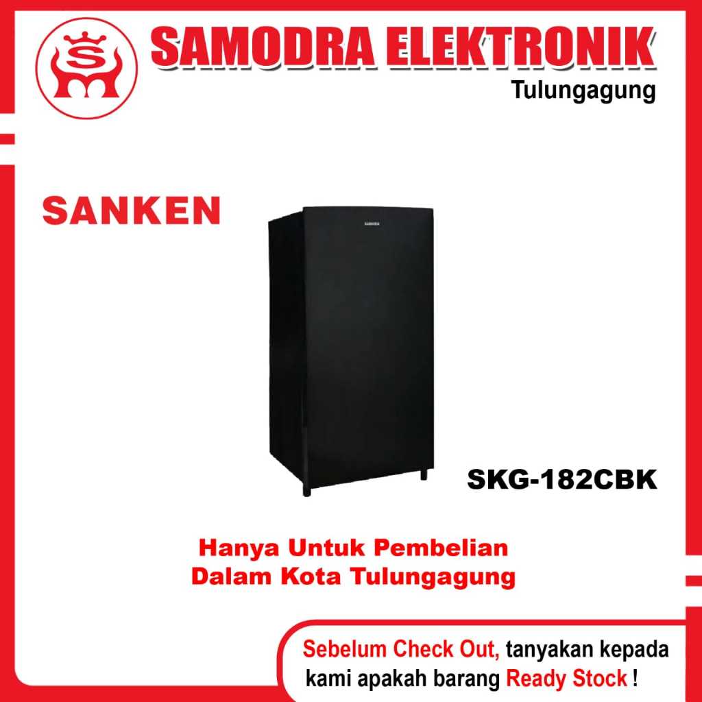 Kulkas SANKEN SKG-182C-BK | Kulkas Satu Pintu Sanken