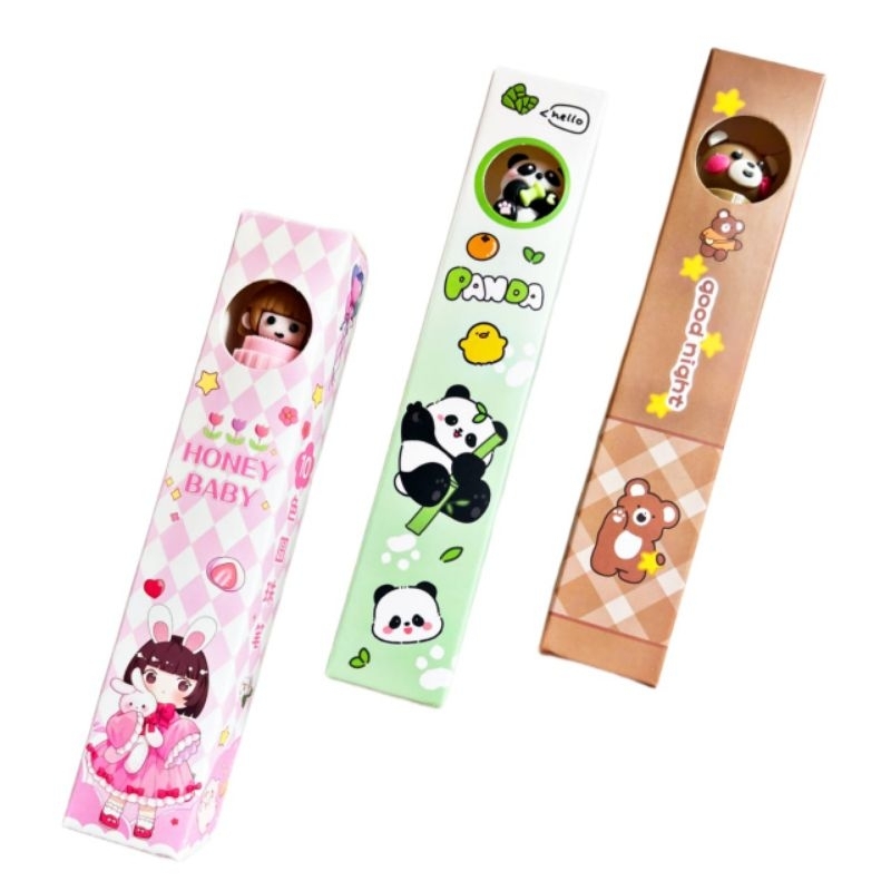 

10 Warna Ballpoint Pen Mekanik Karakter / Pen 10 in 1 / Ballpoint Pen / Pulpen Warna Warni