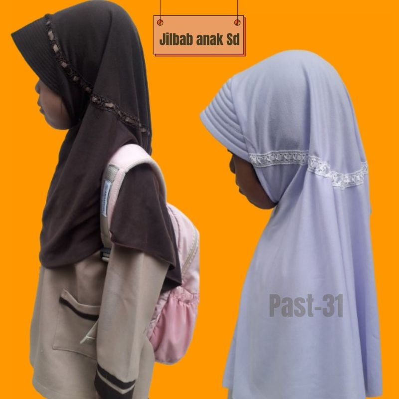 Kerudung hijab Anak Sd Jilbab instant Serut Anak SD