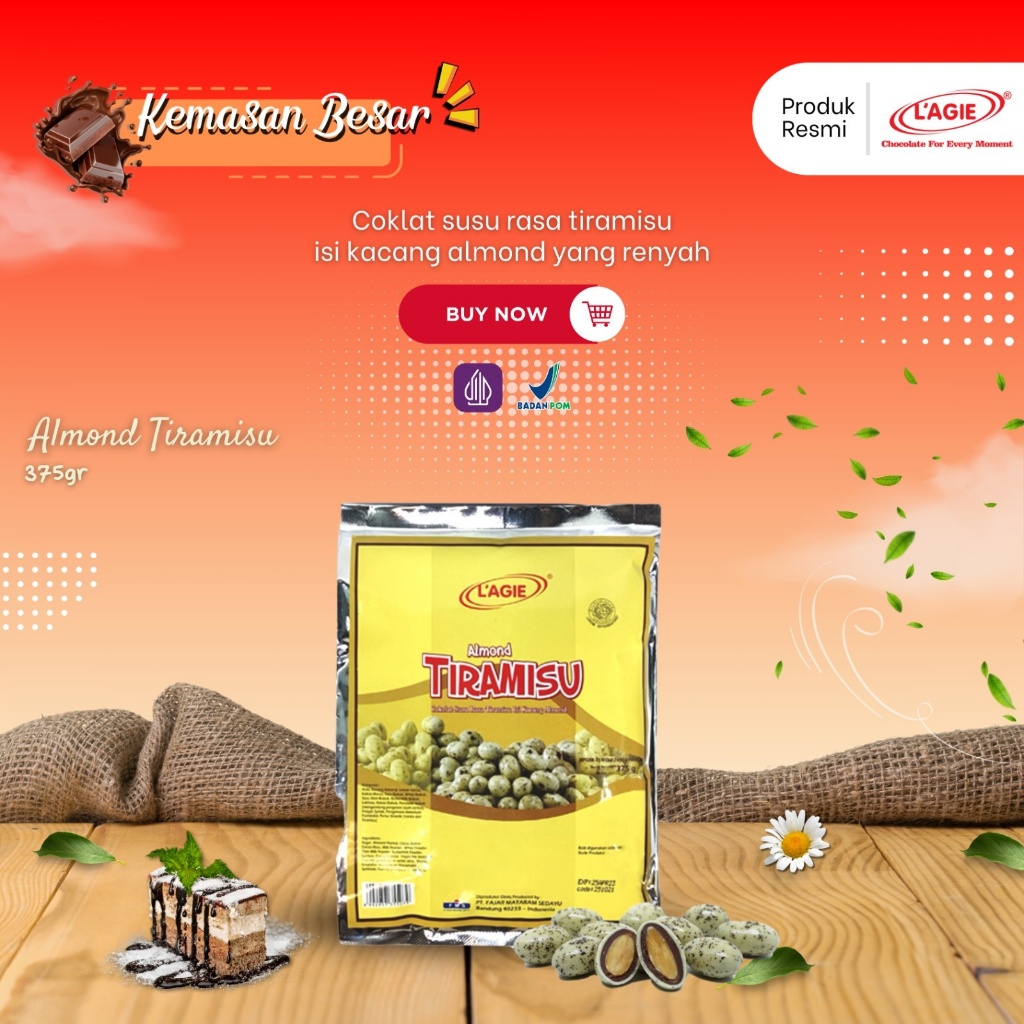 

LAGIE ALMOND TIRAMISU 375GRAM