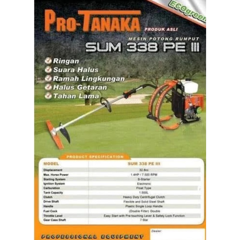 MESIN BABAT RUMPUT PRO TANAKA SUM 338PE III