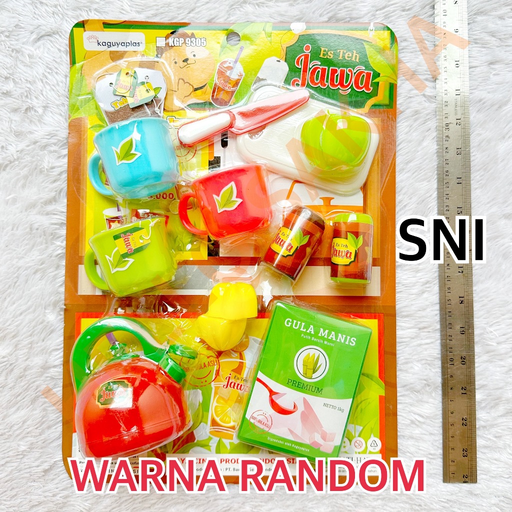 MAINAN KGP 9305 ES TEH JAWA MASAK MASAKAN SET MIKA KARTON KITCHEN DAPUR PASARAN TALENAN MAIN PERAN C